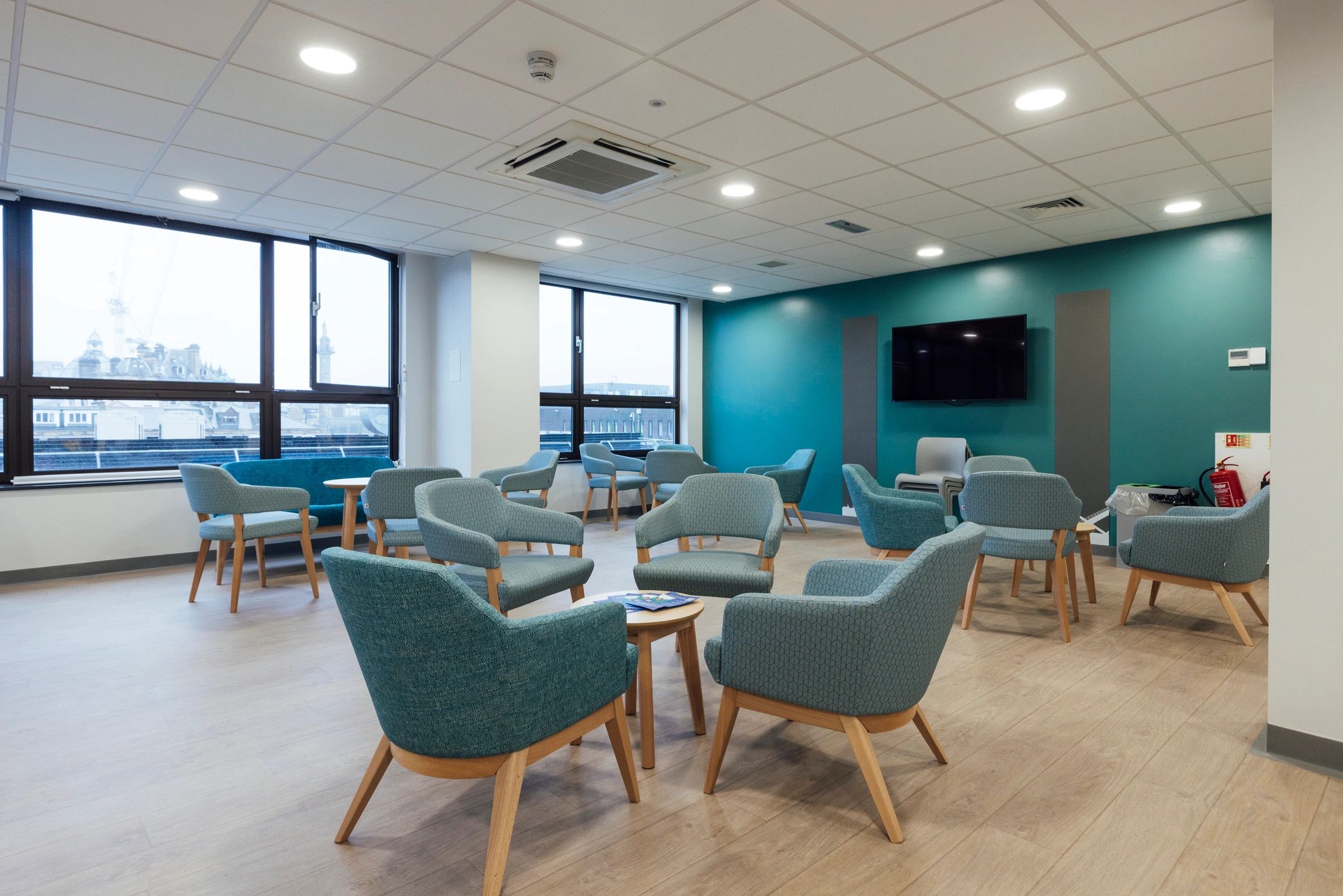 Clean, welcoming clinic waiting area